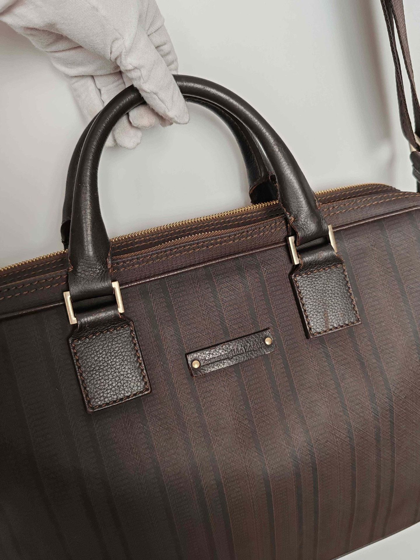 Z Zegna Zegna Striped Briefcase One Size Size ONE SIZE - 4 Thumbnail