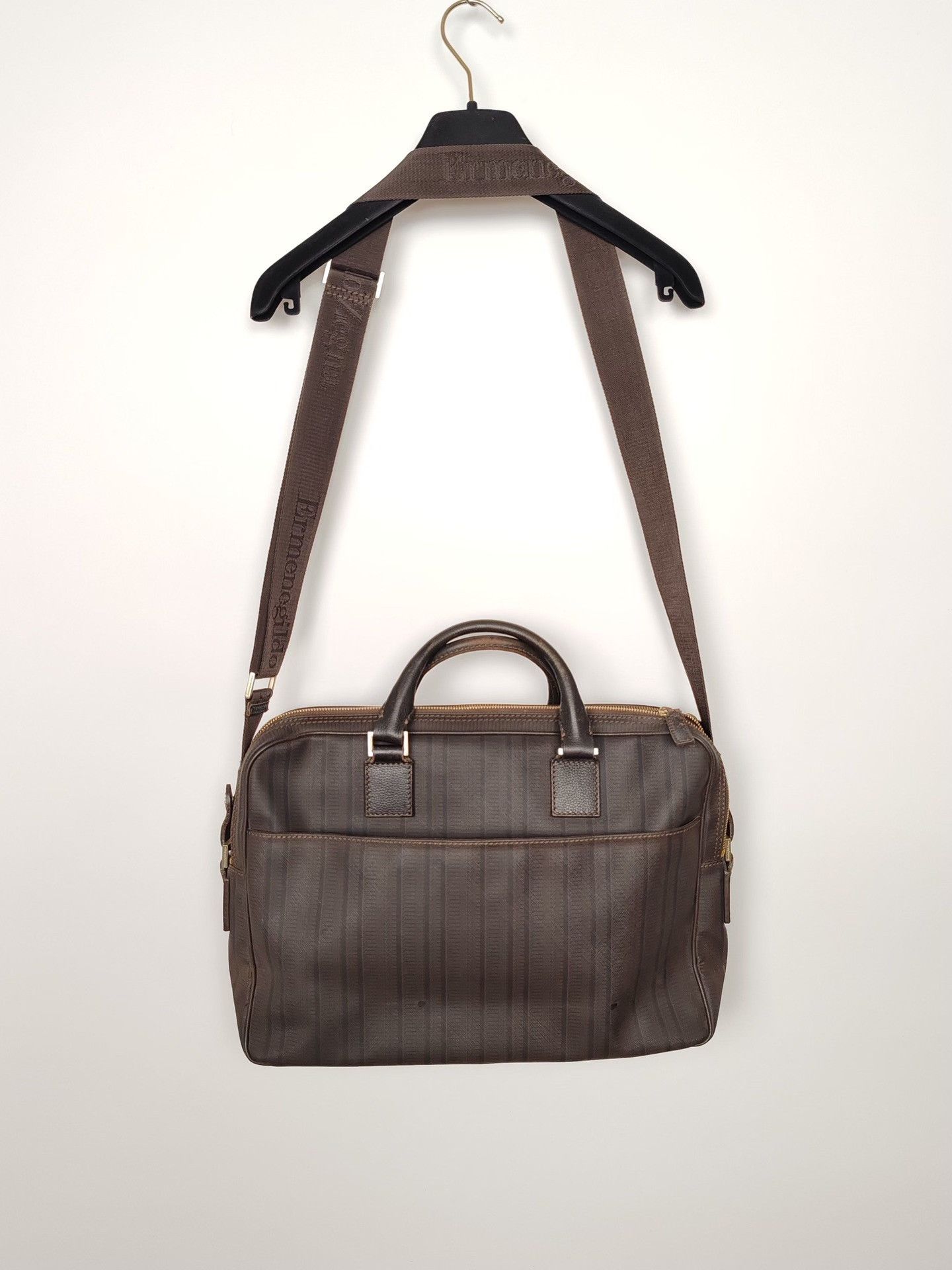 Z Zegna Zegna Striped Briefcase One Size Size ONE SIZE - 3 Thumbnail