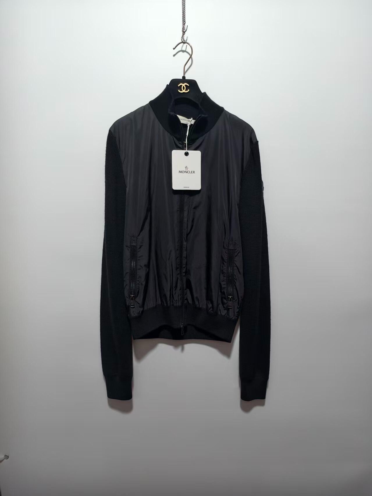 Moncler Moncler Nylon Front Knit Cardigan Size M Size US M / EU 48-50 / 2 - 2 Thumbnail