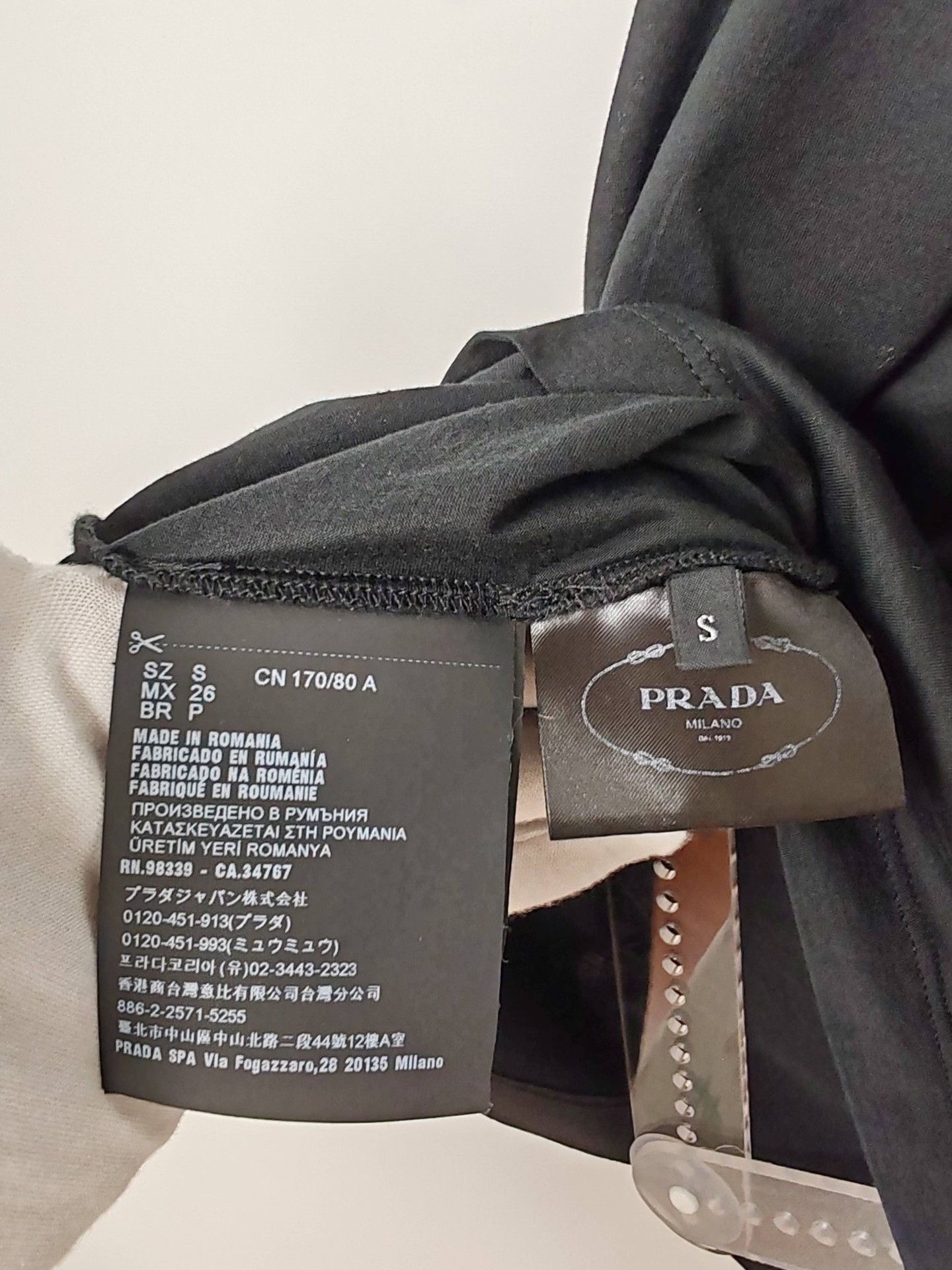 Prada Prada Black Logo T-Shirt Size S Size US S / EU 44-46 / 1 - 5 Thumbnail