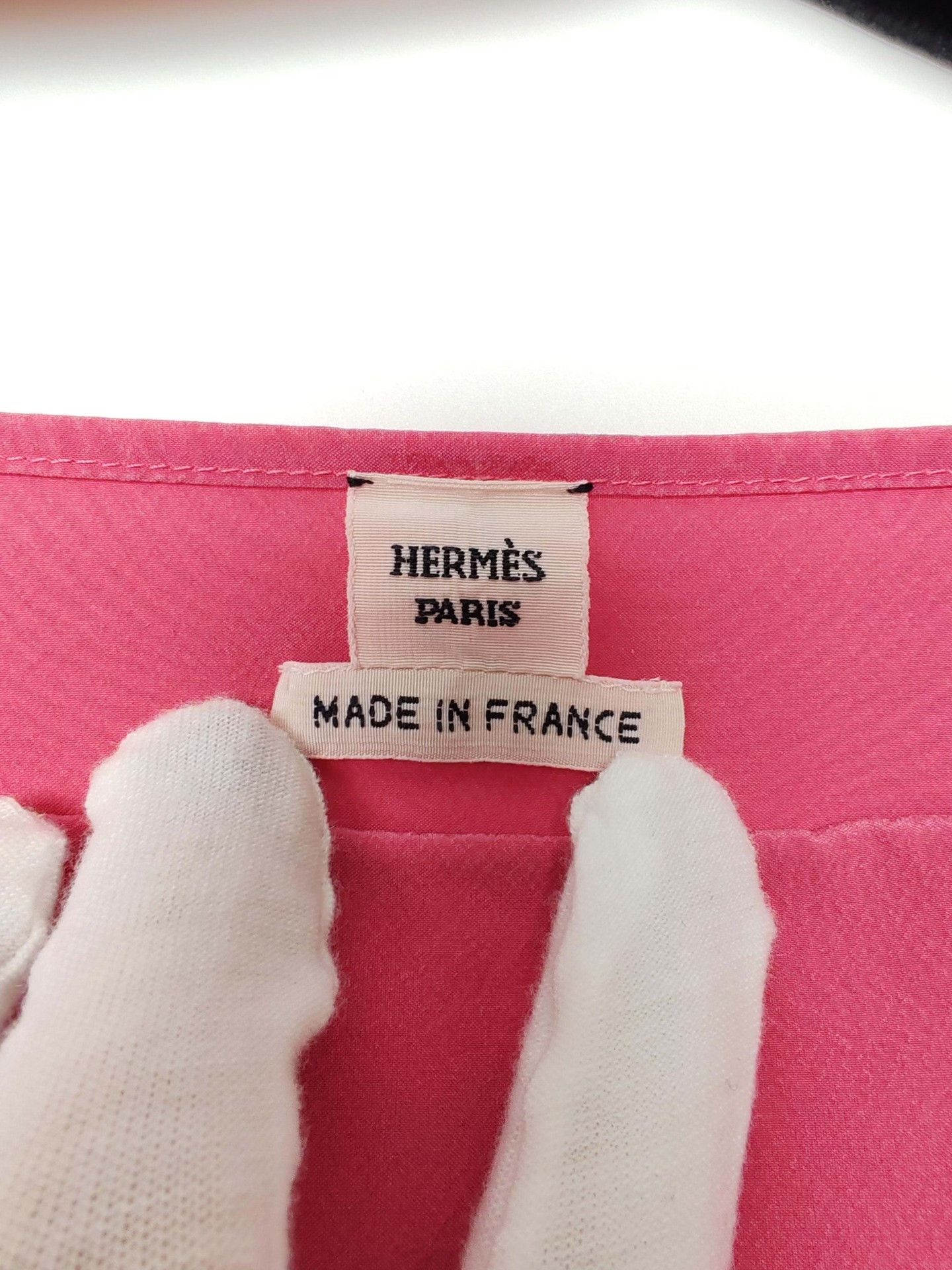 Hermes Hermès Silk Short Sleeve Blouse Size 34 Size XS / US 0-2 / IT 36-38 - 4 Thumbnail