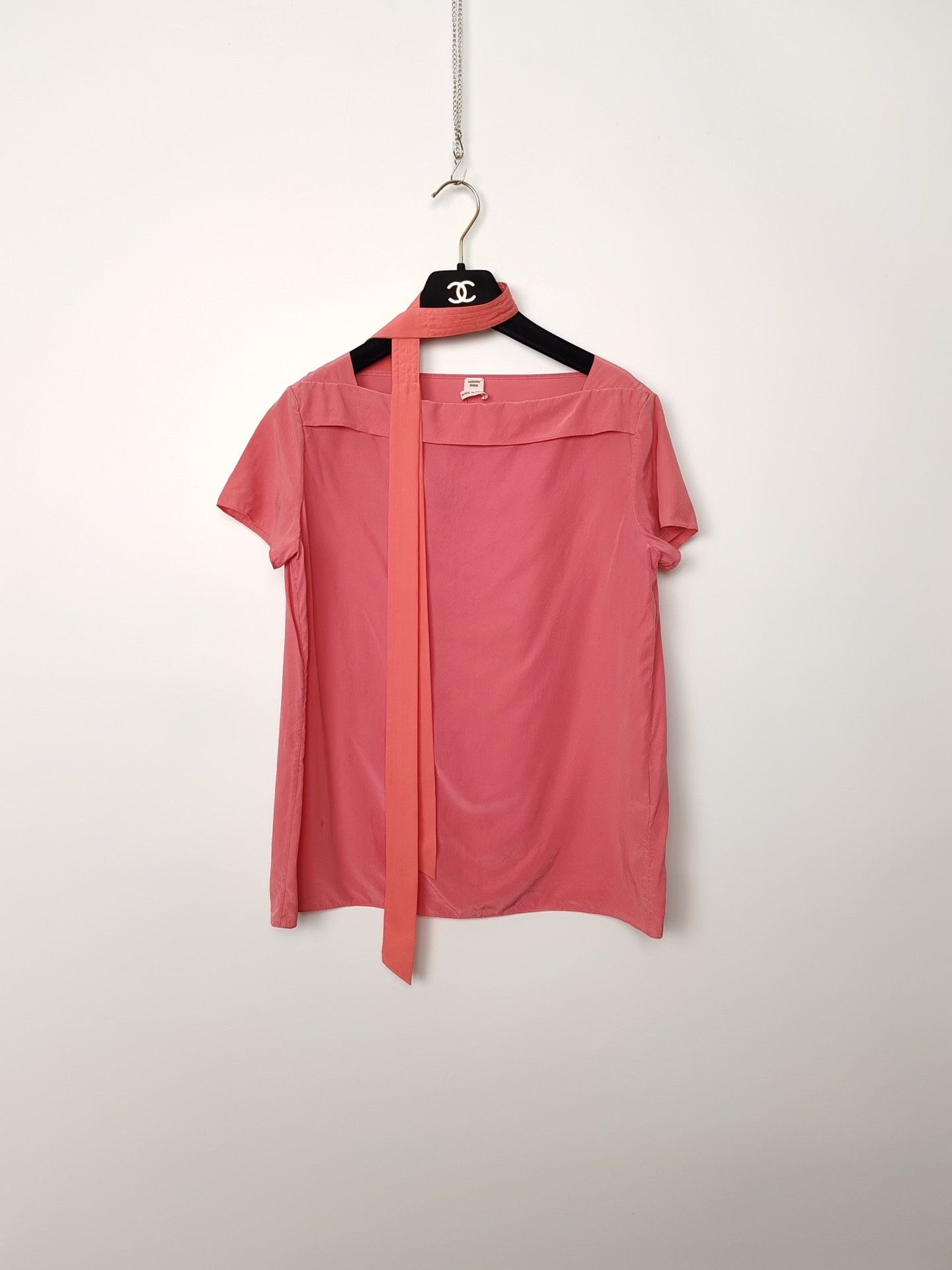 Hermes Hermès Silk Short Sleeve Blouse Size 34 Size XS / US 0-2 / IT 36-38 - 2 Thumbnail