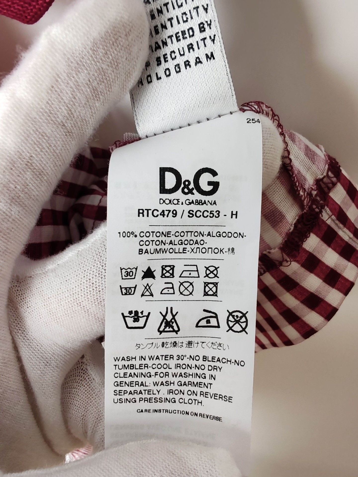 Dolce & Gabbana D&G Red Gingham Polo Shirt Size 48 Size US M / EU 48-50 / 2 - 8 Thumbnail