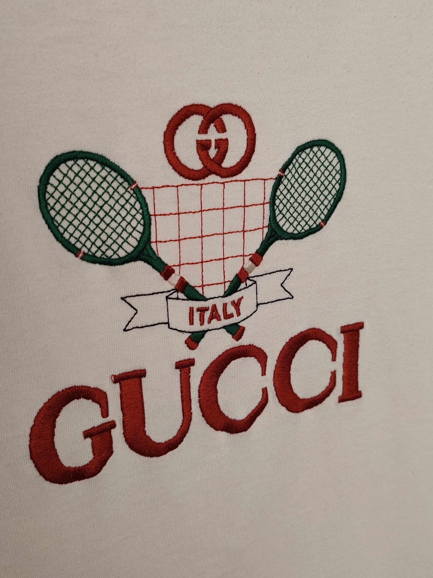 Gucci Gucci Tennis Racket Embroidery T-Shirt Size XS Size US XS / EU 42 / 0 - 5 Thumbnail
