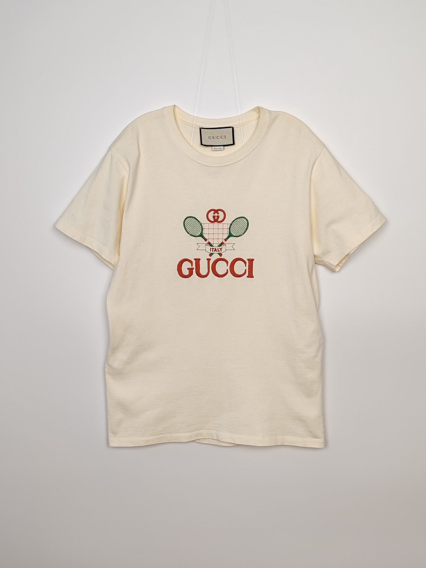 Gucci Gucci Tennis Racket Embroidery T-Shirt Size XS Size US XS / EU 42 / 0 - 2 Thumbnail