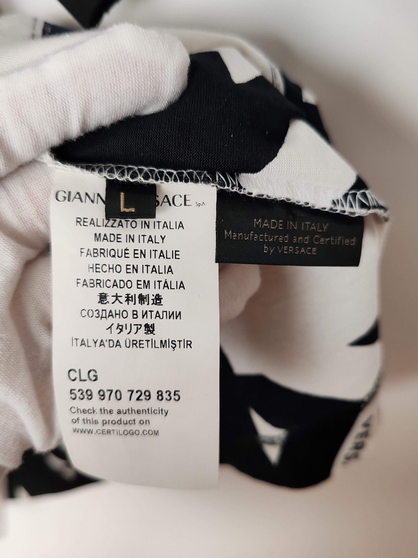Versace Versace Medusa Houndstooth T-Shirt Size L Size US L / EU 52-54 / 3 - 7 Thumbnail
