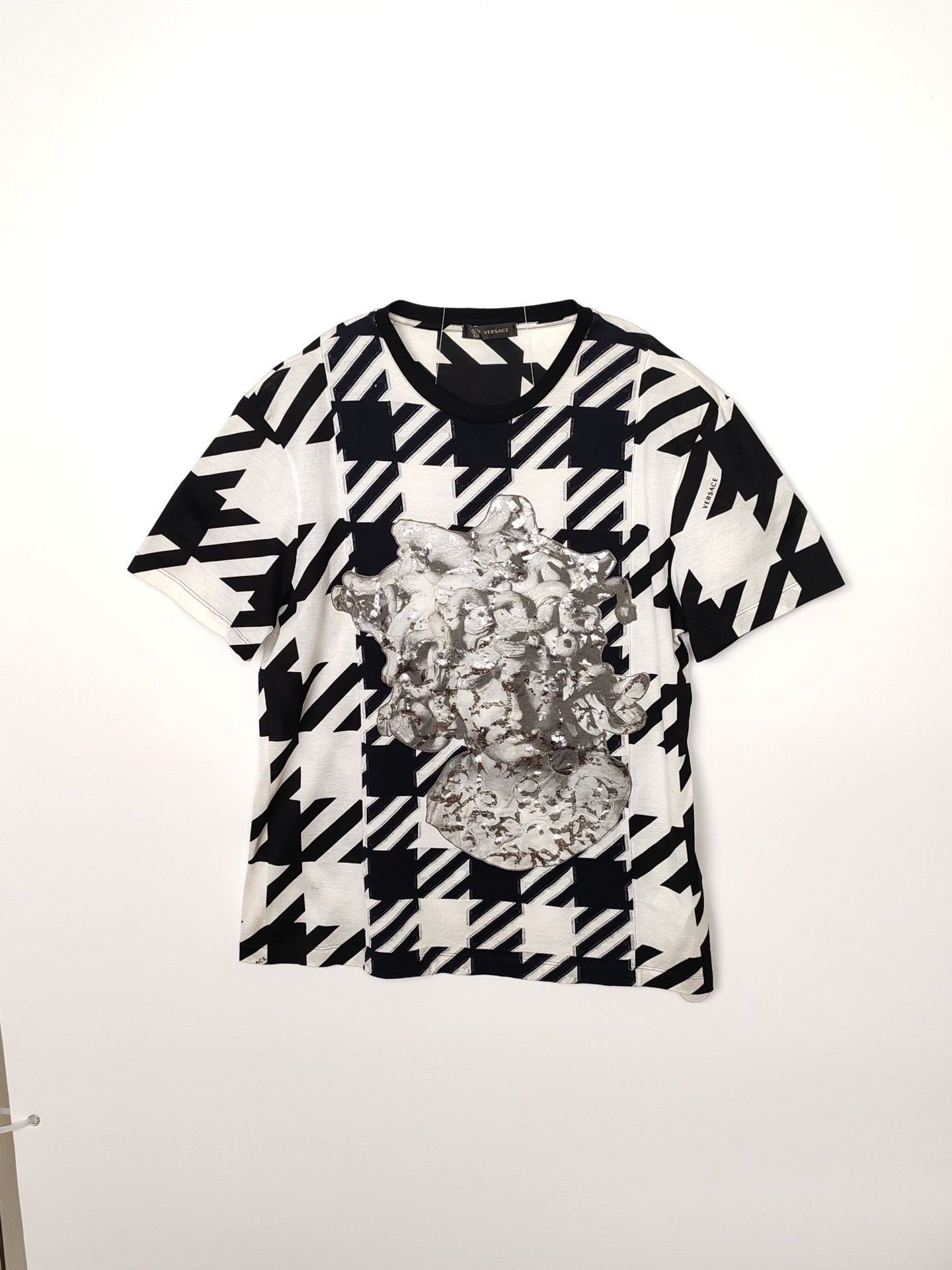 Versace Versace Medusa Houndstooth T-Shirt Size L Size US L / EU 52-54 / 3 - 2 Thumbnail