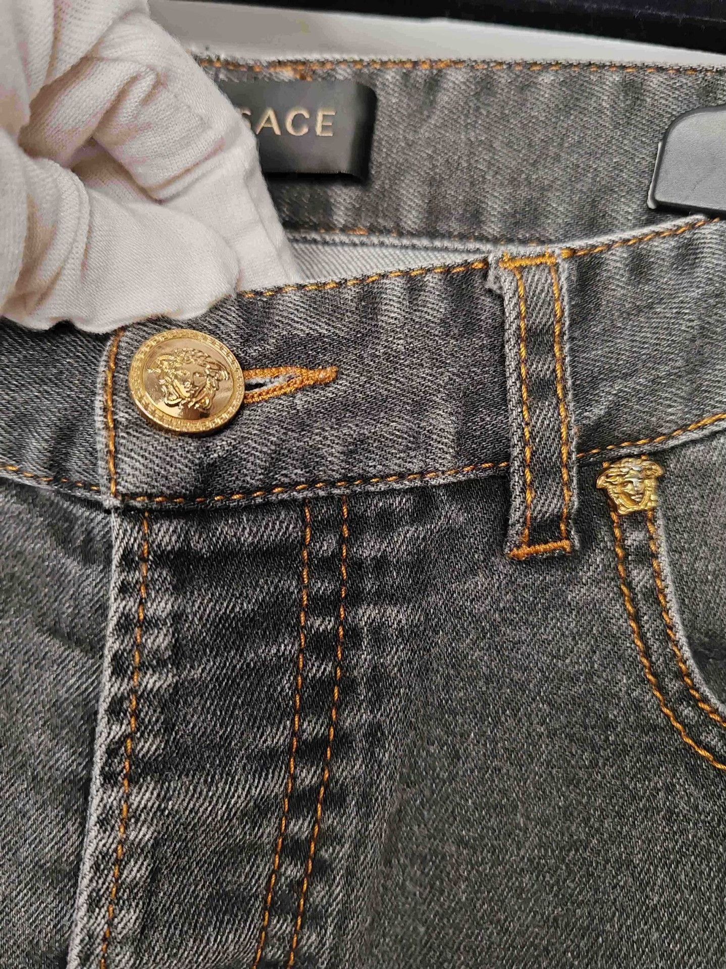 Versace Versace Gold Medusa Baroque Denim Jeans Size 33 Size US 33 - 5 Thumbnail