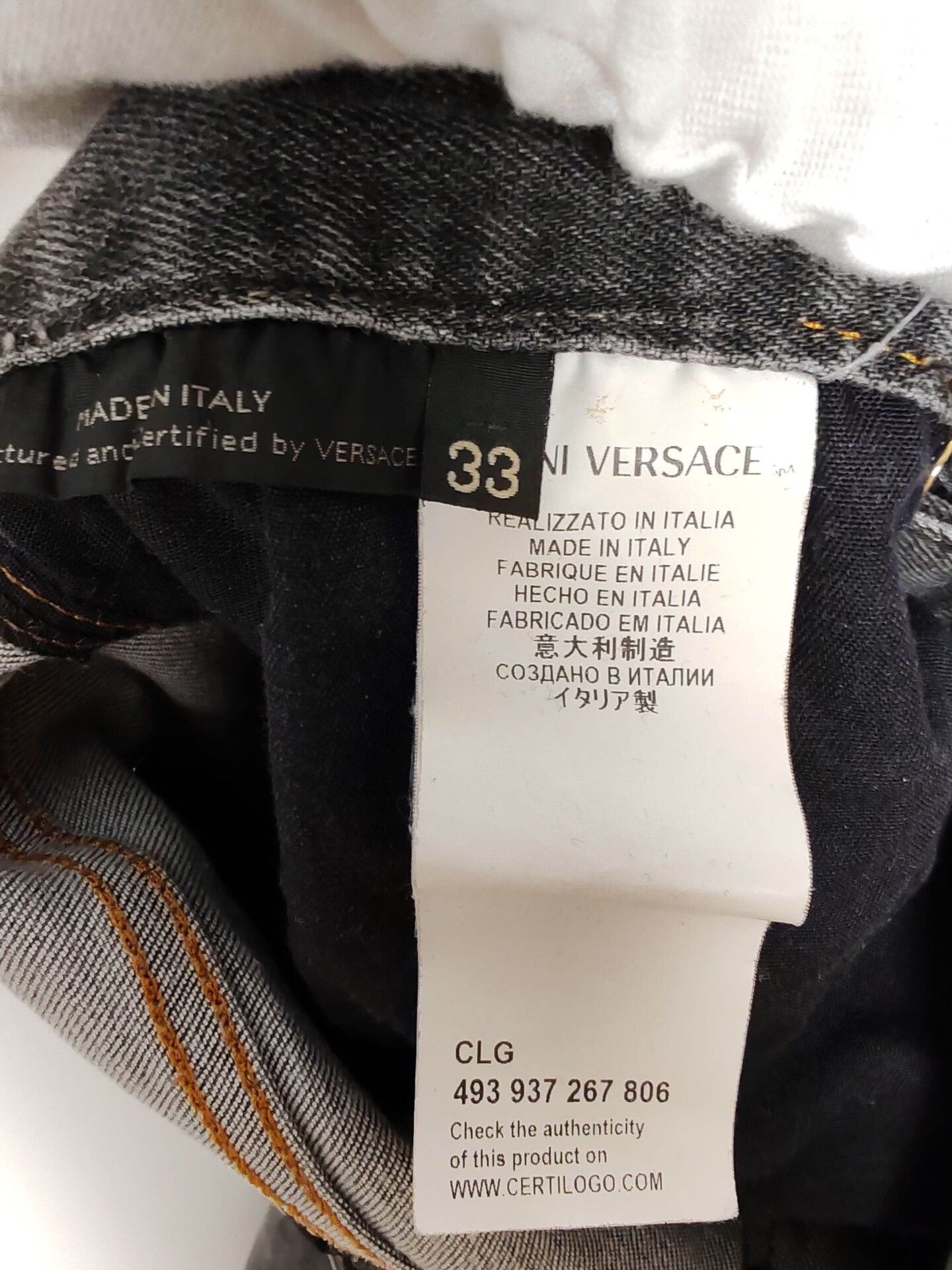 Versace Versace Gold Medusa Baroque Denim Jeans Size 33 Size US 33 - 9 Thumbnail
