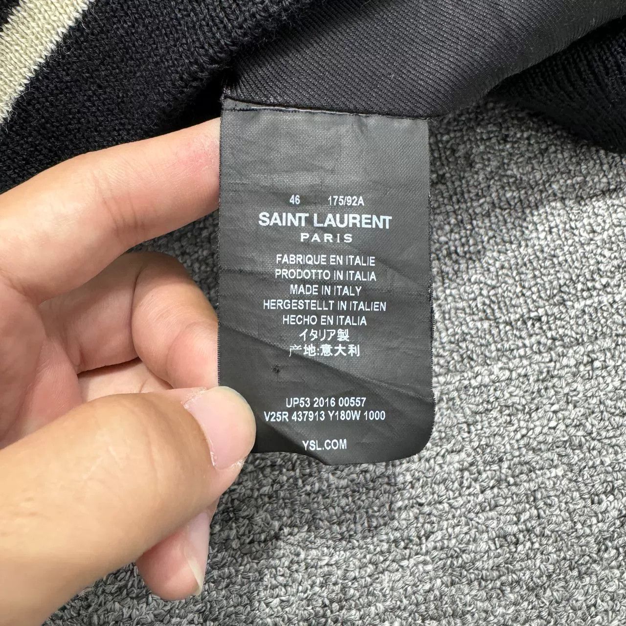 Saint Laurent Paris Saint Laurent Striped Wool Bomber Jacket Size S Size US S / EU 44-46 / 1 - 4 Thumbnail