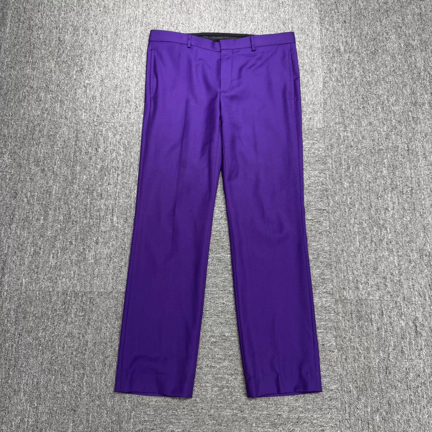 Givenchy Givenchy Purple Wool Casual Pants Size 50 Size US 34 / EU 50 - 2 Thumbnail
