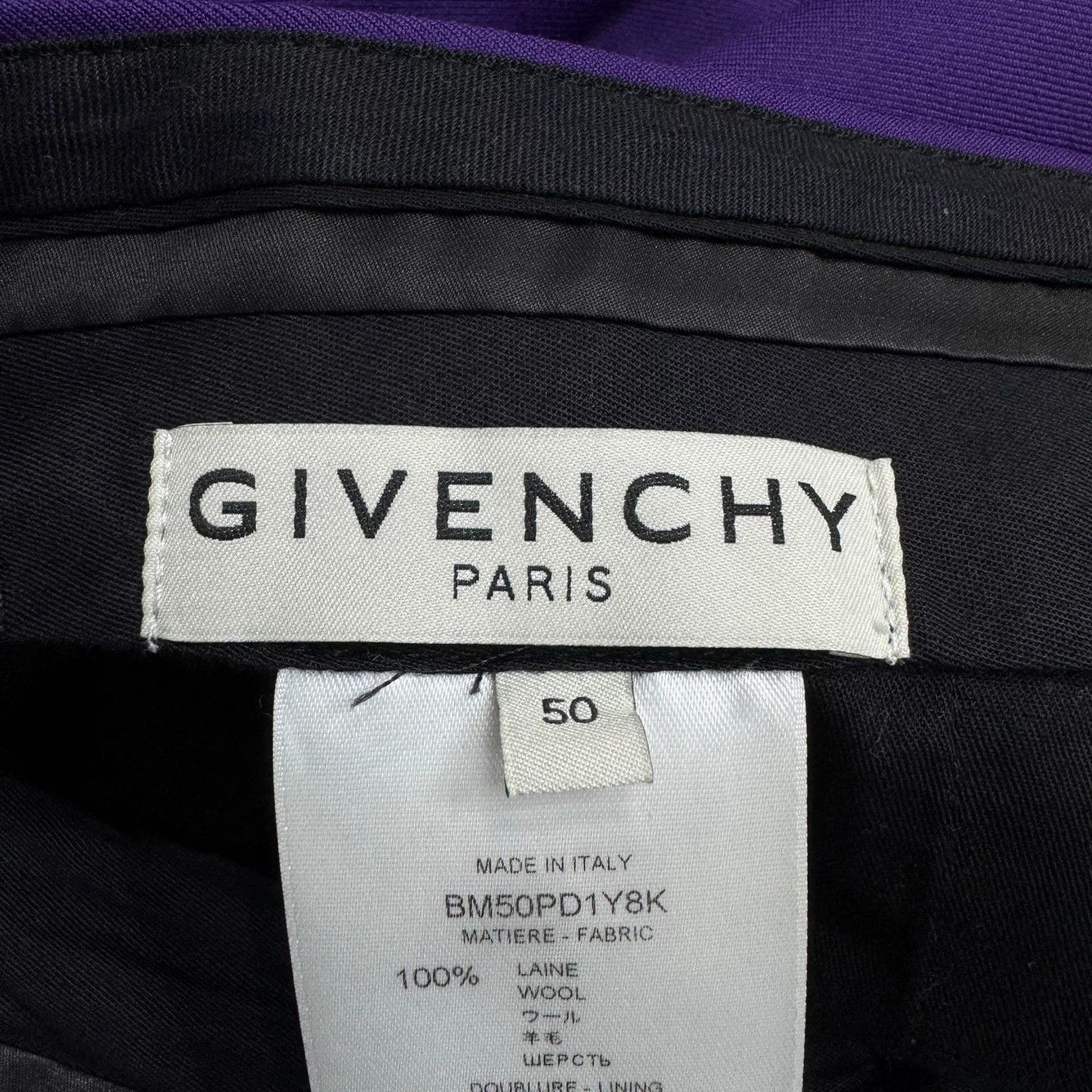 Givenchy Givenchy Purple Wool Casual Pants Size 50 Size US 34 / EU 50 - 3 Thumbnail