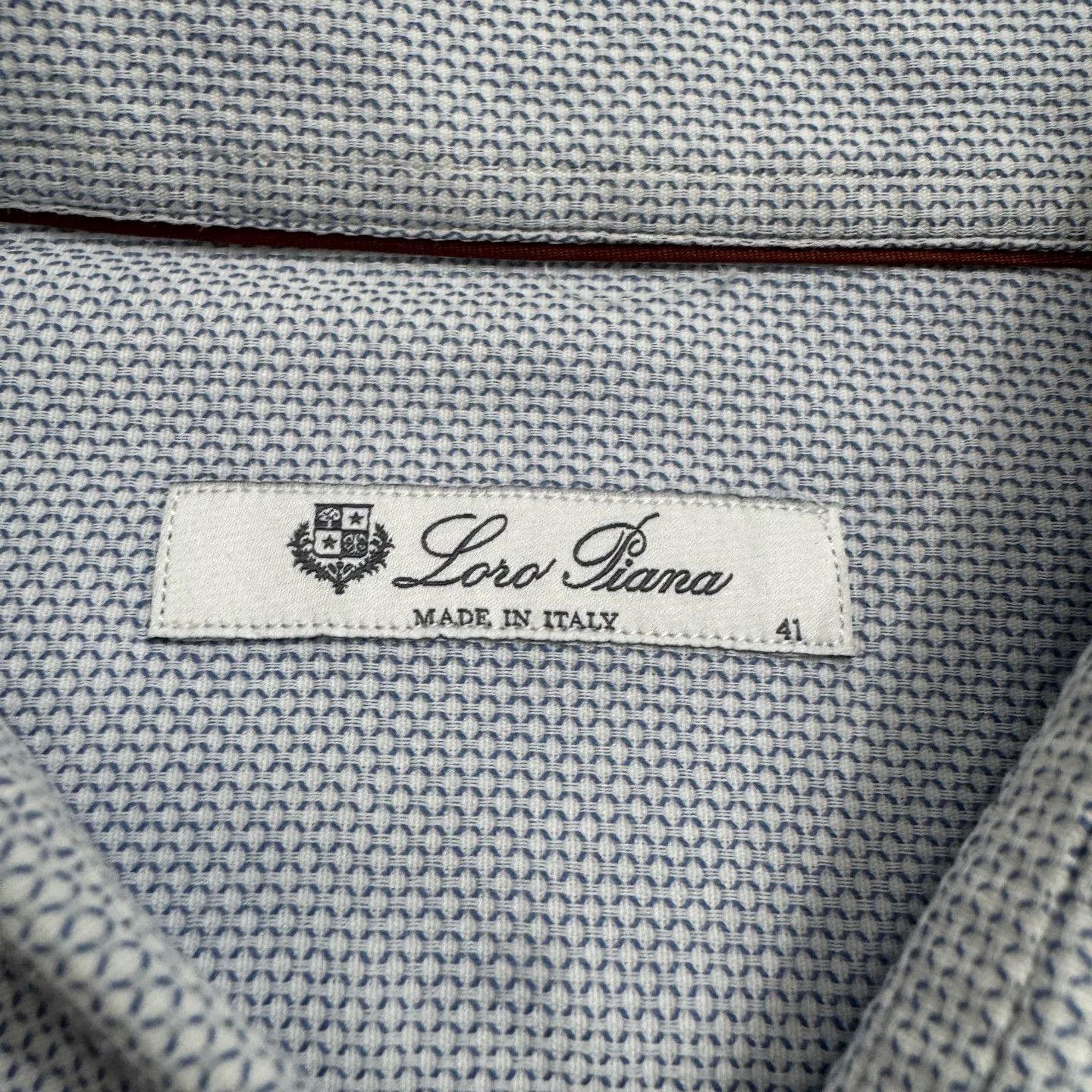 Loro Piana Loro Piana Textured Button Up Shirt Size 41 Size US L / EU 52-54 / 3 - 3 Thumbnail