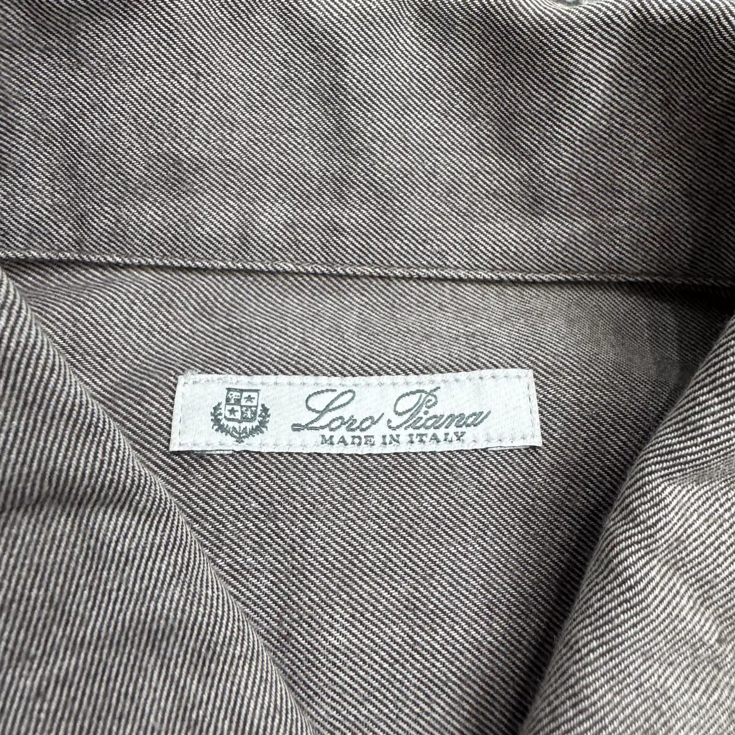 Loro Piana Loro Piana Gray Cotton Button Up Shirt Size S Size US S / EU 44-46 / 1 - 3 Thumbnail