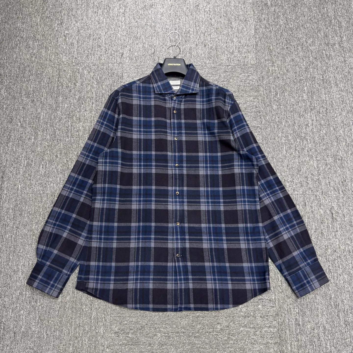 Brunello Cucinelli Brunello Cucinelli Plaid Button Up Shirt Size XL Size US XL / EU 56 / 4 - 2 Thumbnail