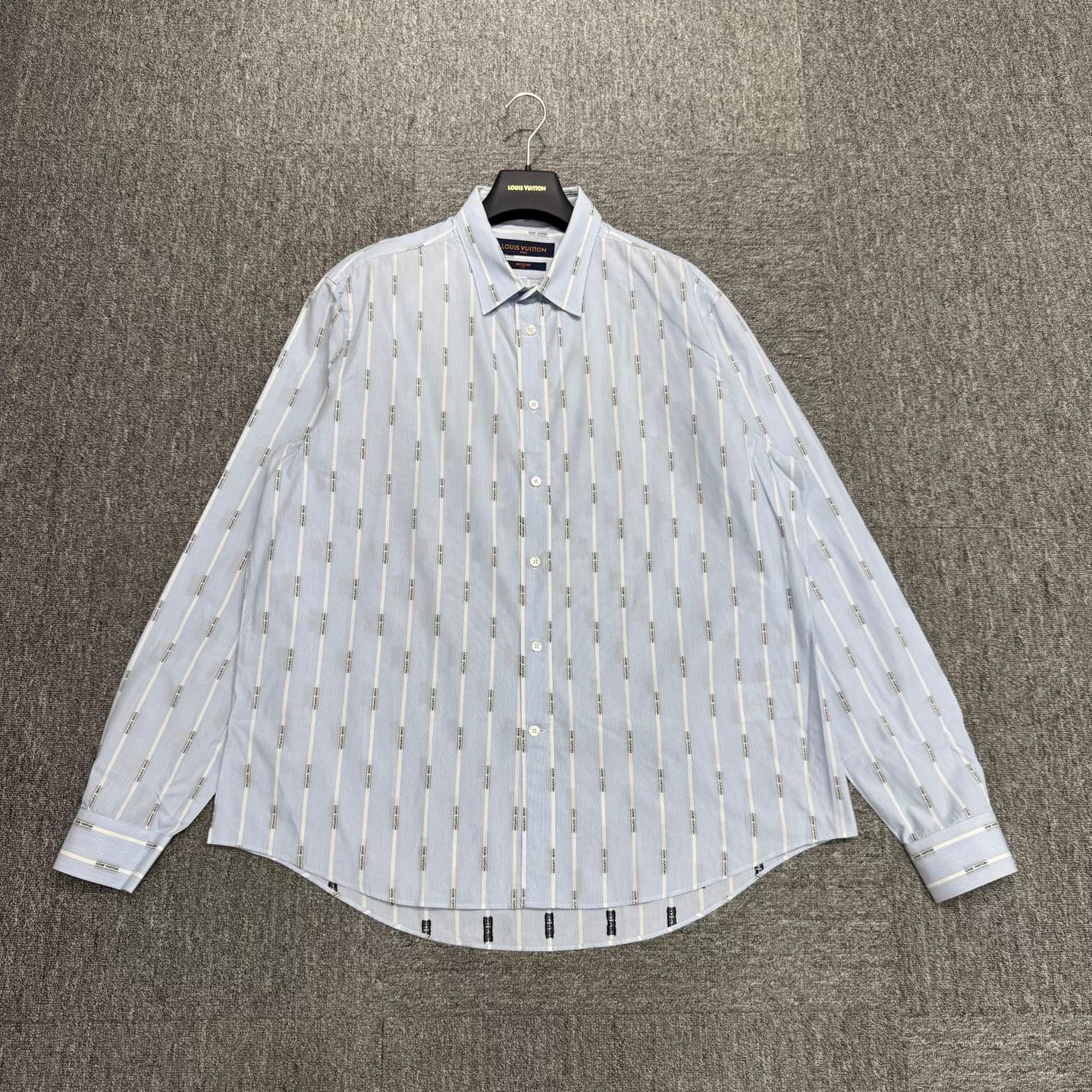 Louis Vuitton Louis Vuitton Monogram Stripe Button Up Shirt Size XL Size US XL / EU 56 / 4 - 2 Thumbnail