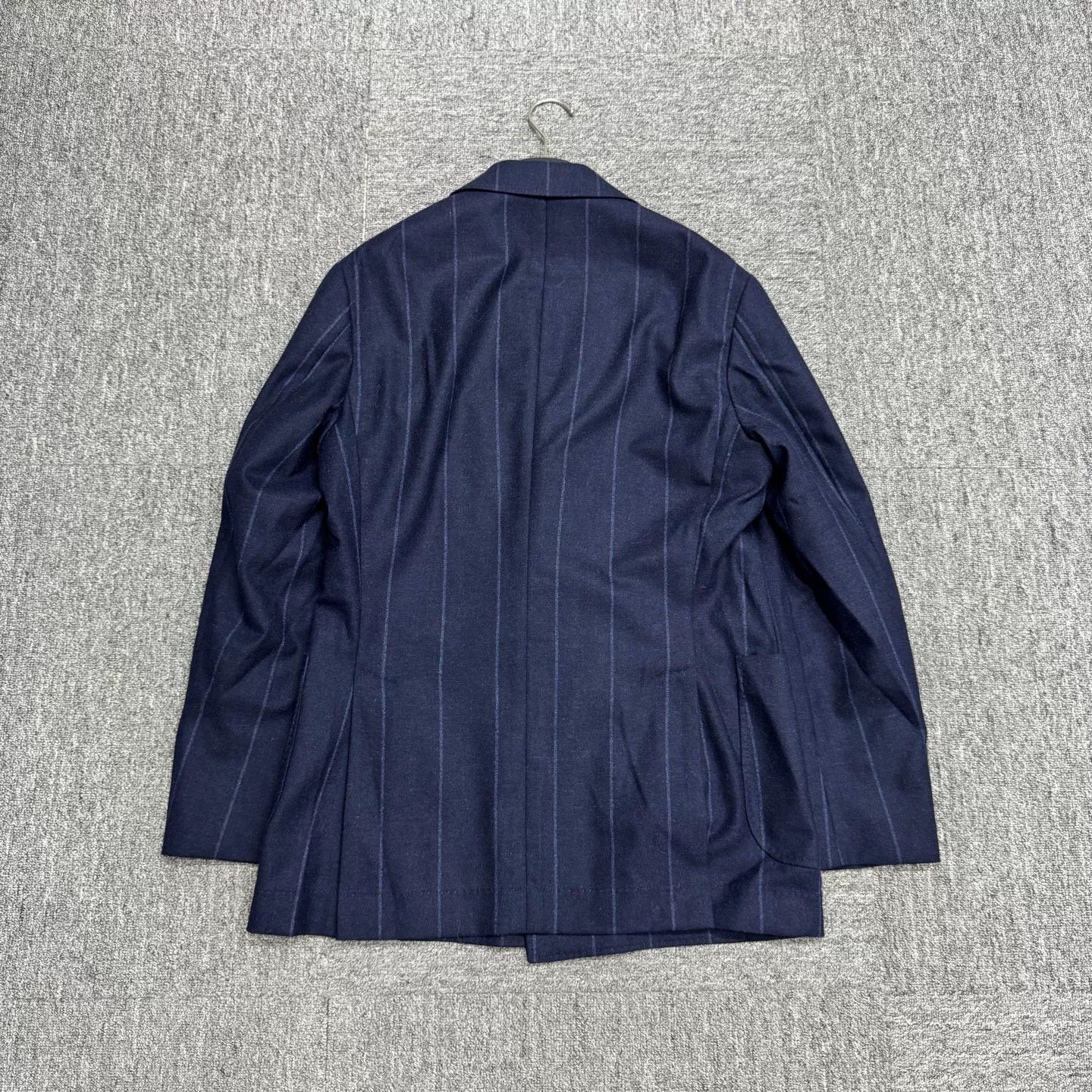 Brunello Cucinelli Brunello Cucinelli Navy Pinstripe Blazer 36R Size 36R - 6 Thumbnail