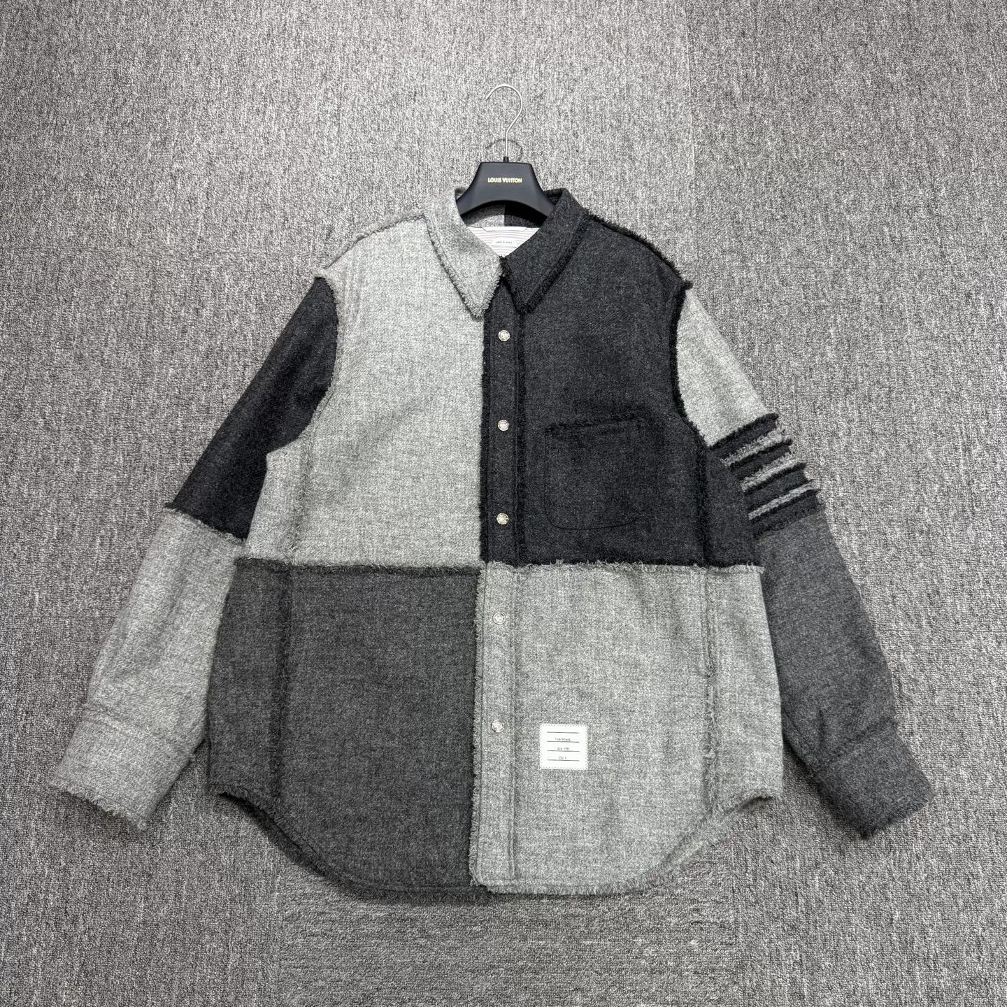 Thom Browne Thom Browne Patchwork Wool Shirt Size 4 Size US XL / EU 56 / 4 - 2 Thumbnail