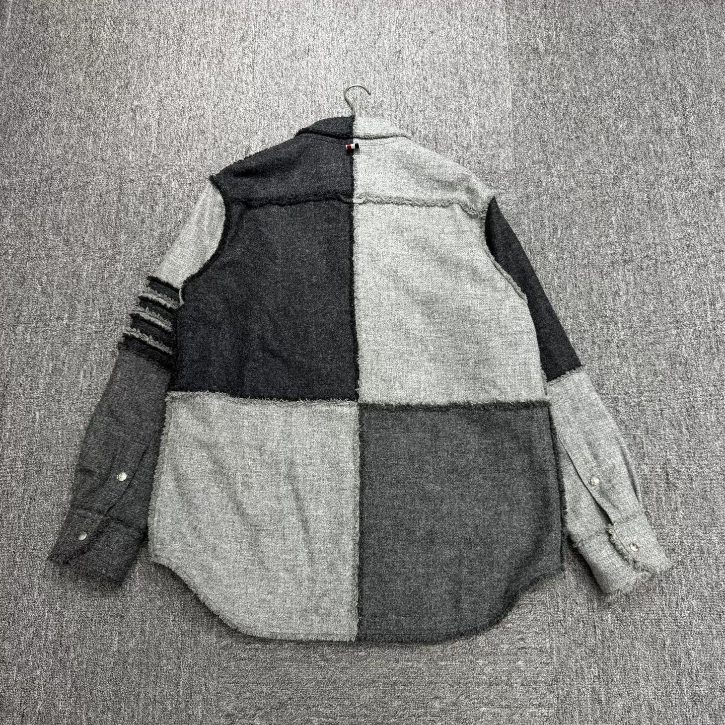Thom Browne Thom Browne Patchwork Wool Shirt Size 4 Size US XL / EU 56 / 4 - 7 Thumbnail