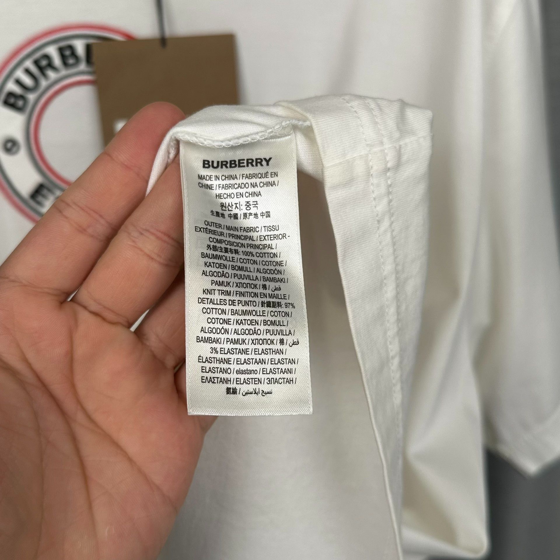 Burberry Burberry Circle Logo Embroidered T-Shirt XL Size US XL / EU 56 / 4 - 6 Thumbnail