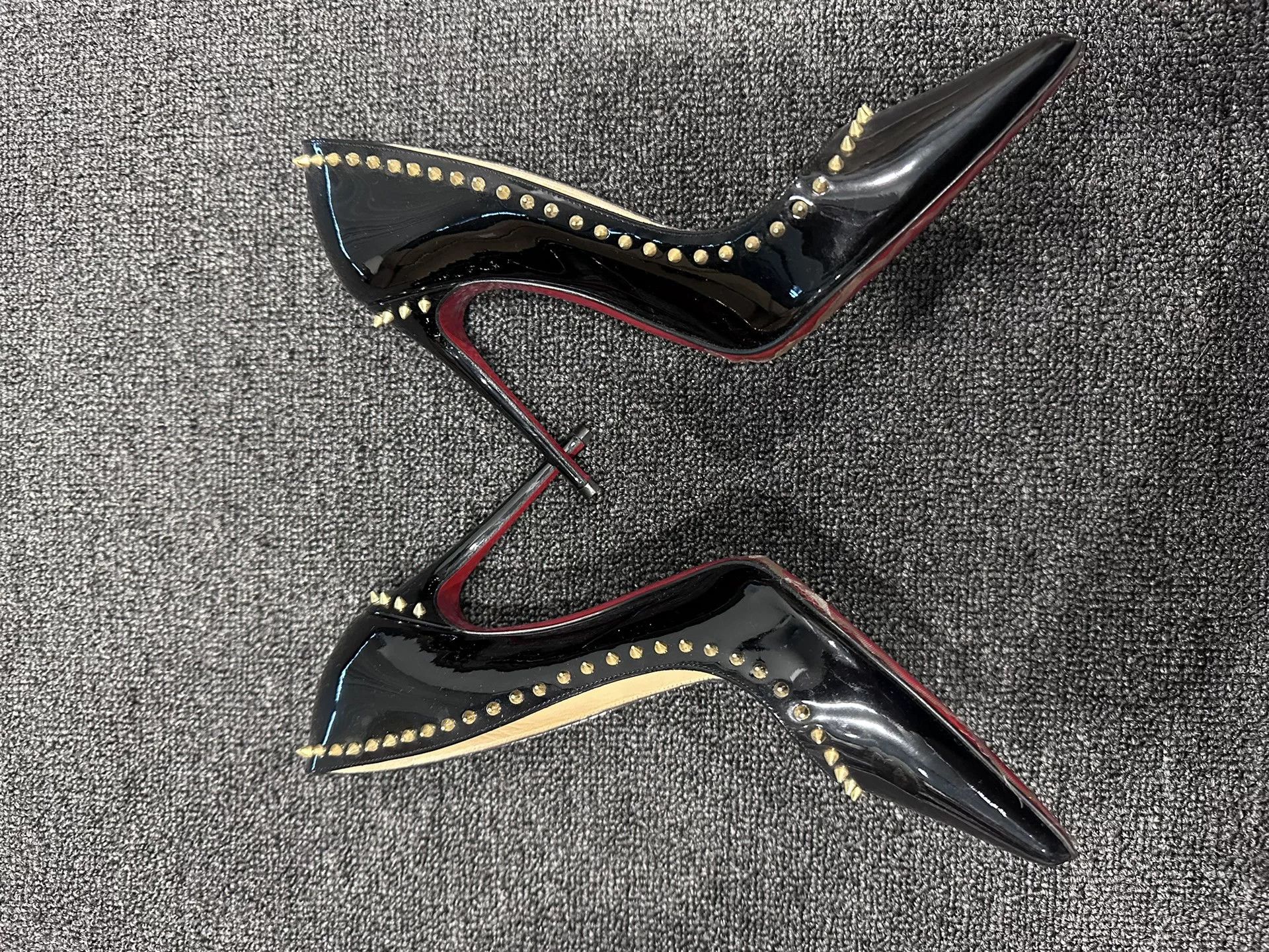 Christian Louboutin Christian Louboutin Spiked Patent Heels 36.5 Size US 6.5 / IT 36.5 - 4 Thumbnail