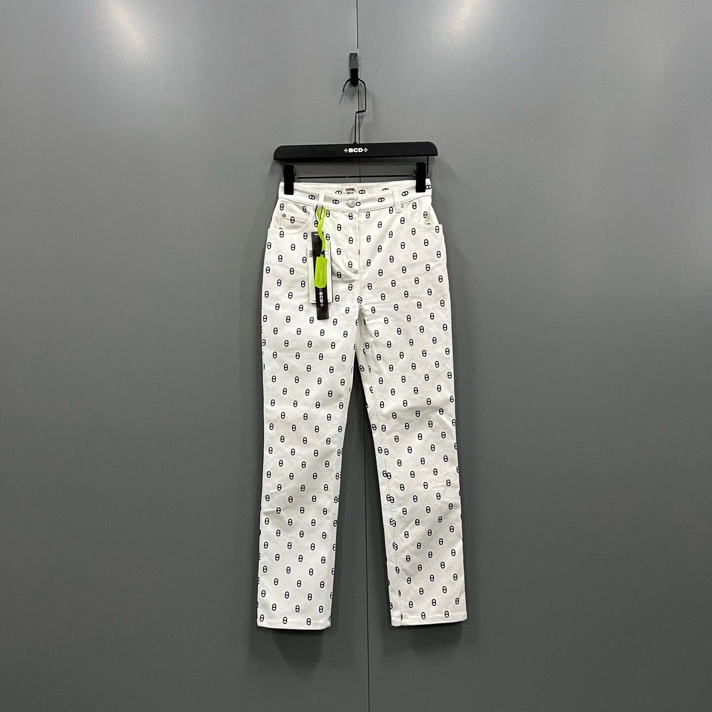 Hermes Hermès Printed Cotton Stretch Jeans Size 34 Size 25" / US 0 / IT 36 - 2 Thumbnail