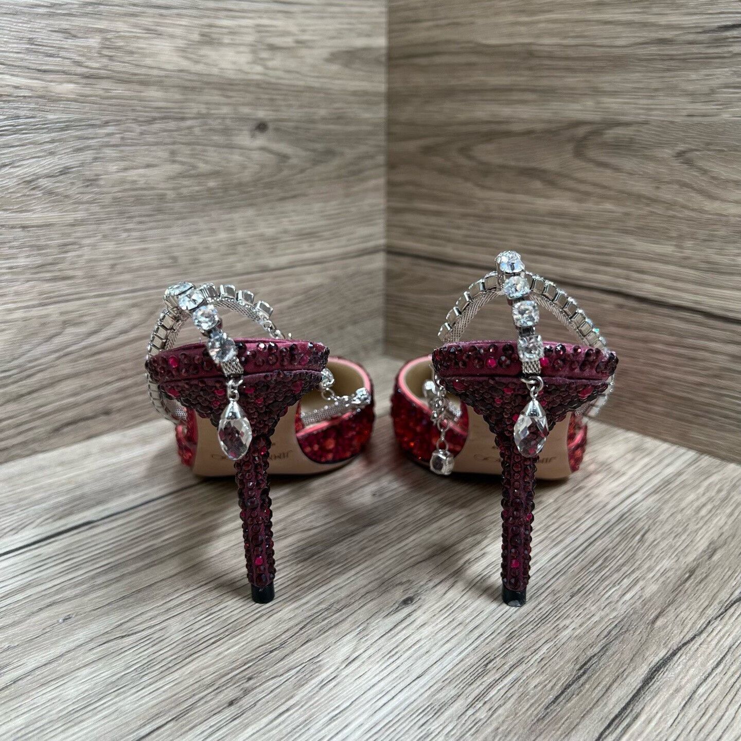 Jimmy Choo Jimmy Choo Saeda Crystal Ombre Heels Size 36.5 Size US 6.5 / IT 36.5 - 6 Thumbnail