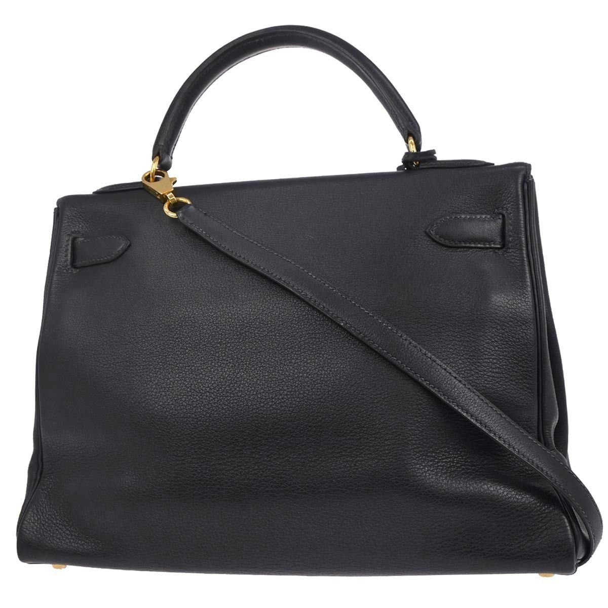 Hermes Hermes Kelly Blue Courchevel with Gold Hardware Size ONE SIZE - 2 Thumbnail