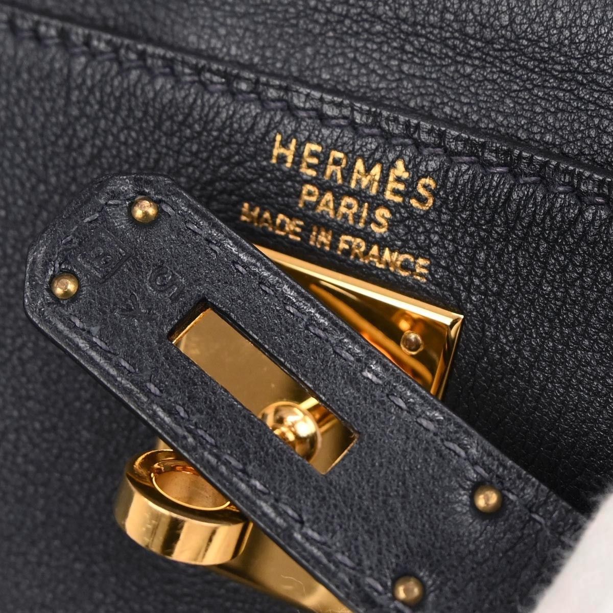 Hermes Hermes Kelly Blue Courchevel with Gold Hardware Size ONE SIZE - 4 Thumbnail