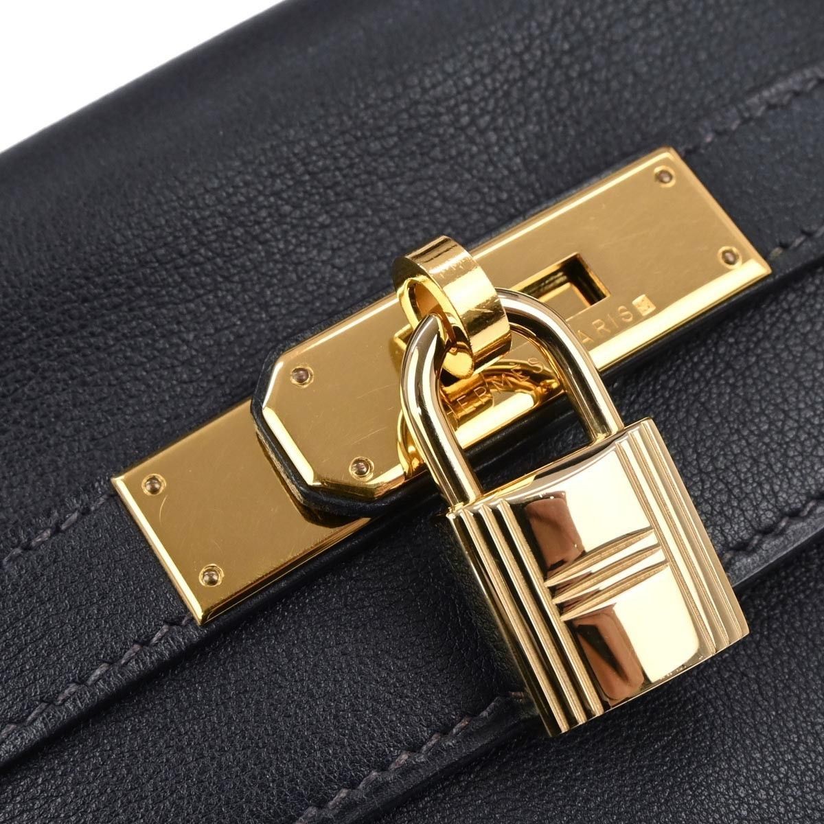 Hermes Hermes Kelly Blue Courchevel with Gold Hardware Size ONE SIZE - 7 Thumbnail