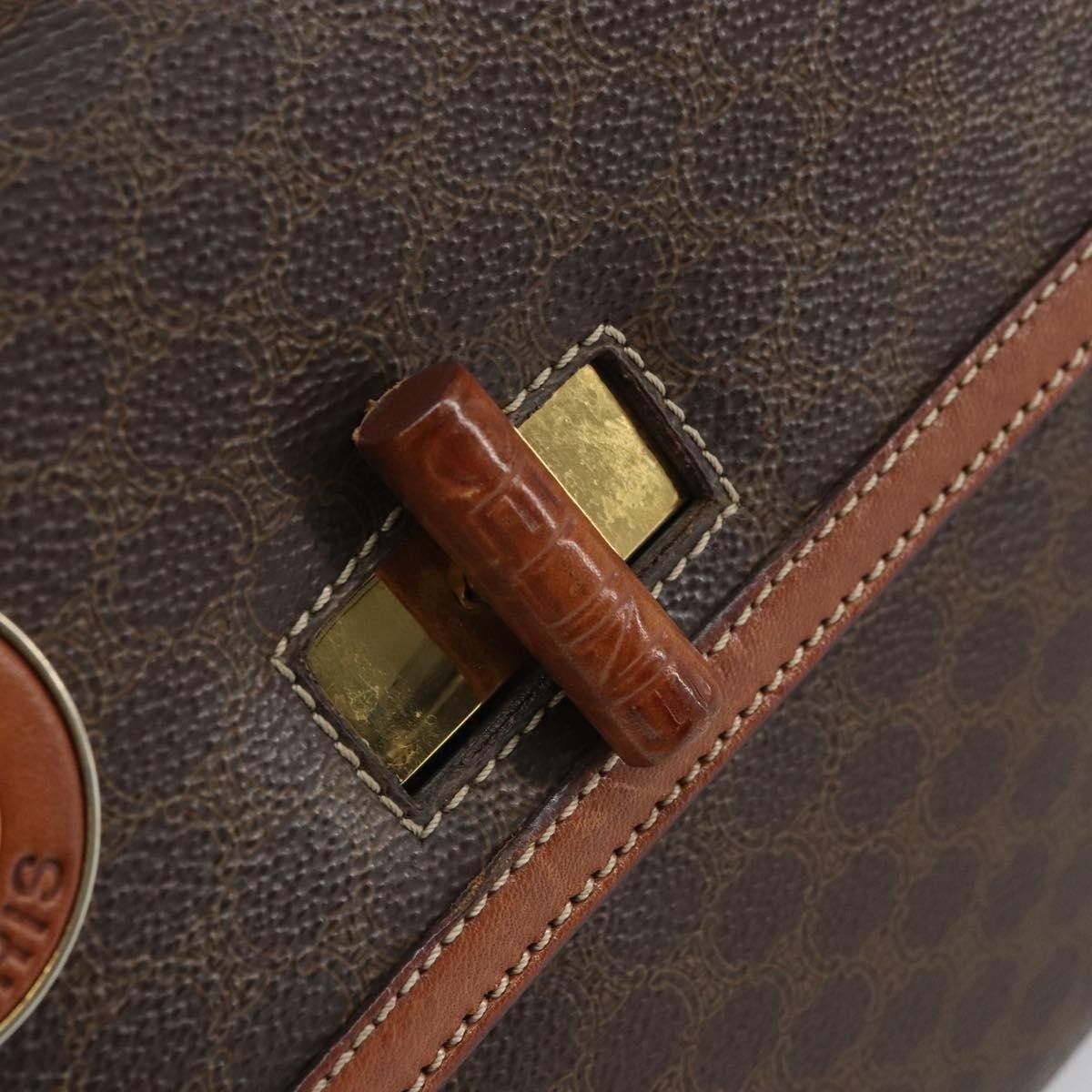 Celine Celine Vintage Convertible Top Handle Macadam Coated Canvas Size ONE SIZE - 20 Thumbnail