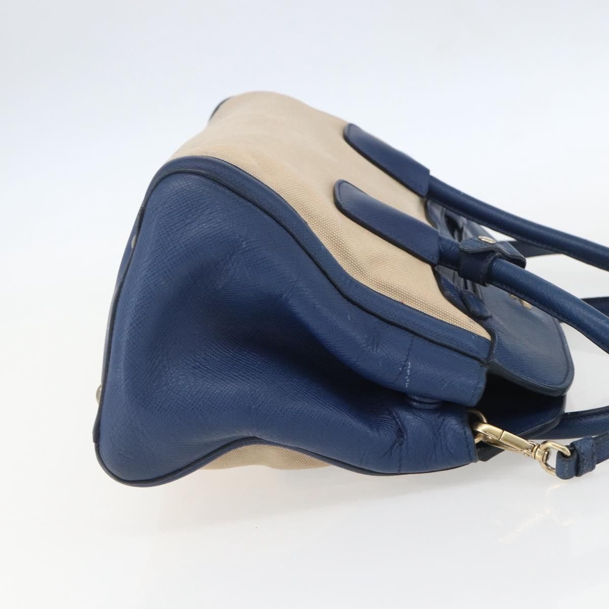 Prada Prada Cuir Frame Convertible Tote Canvas and Saffiano Leather Size ONE SIZE - 4 Thumbnail