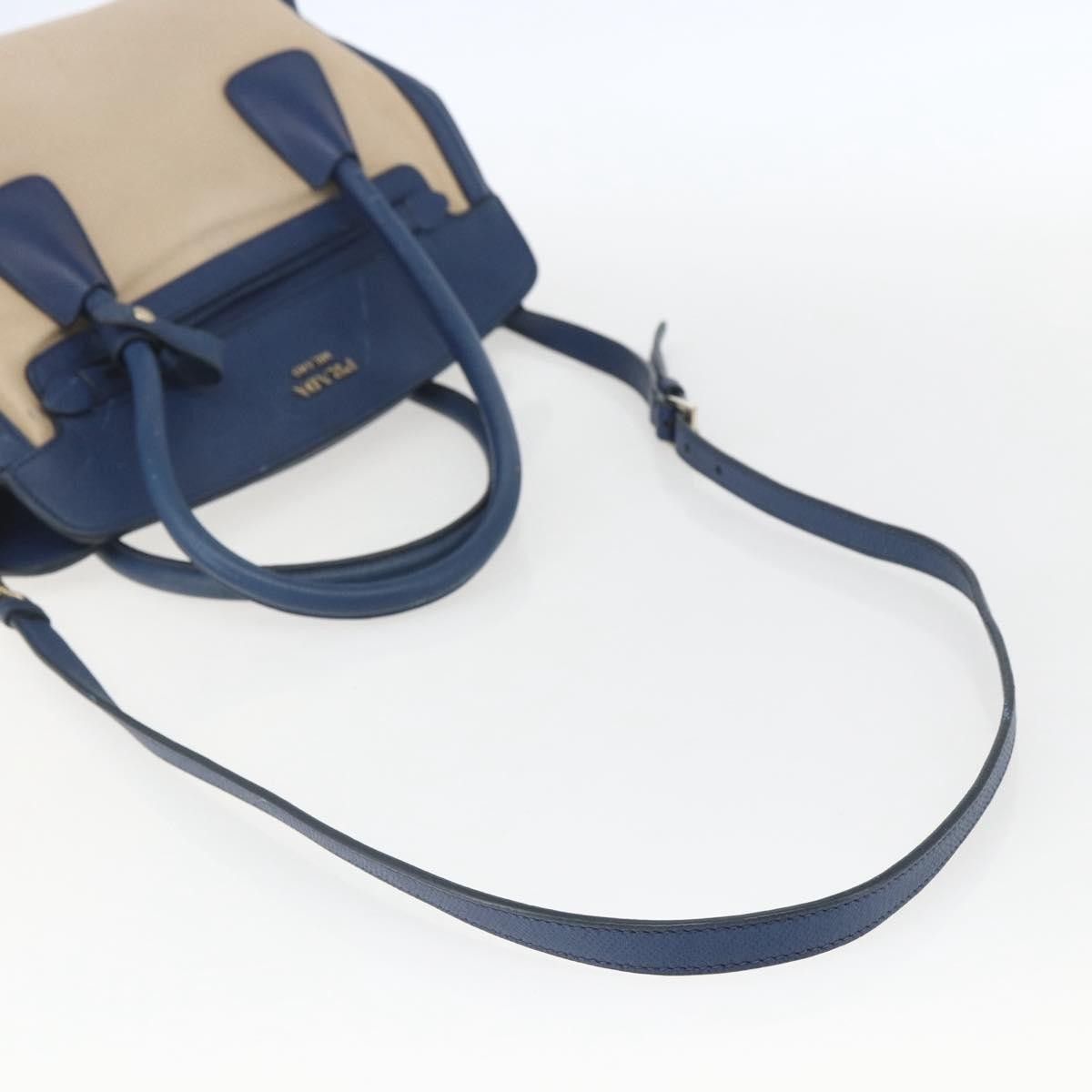Prada Prada Cuir Frame Convertible Tote Canvas and Saffiano Leather Size ONE SIZE - 8 Thumbnail