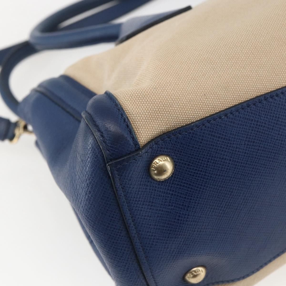 Prada Prada Cuir Frame Convertible Tote Canvas and Saffiano Leather Size ONE SIZE - 9 Thumbnail