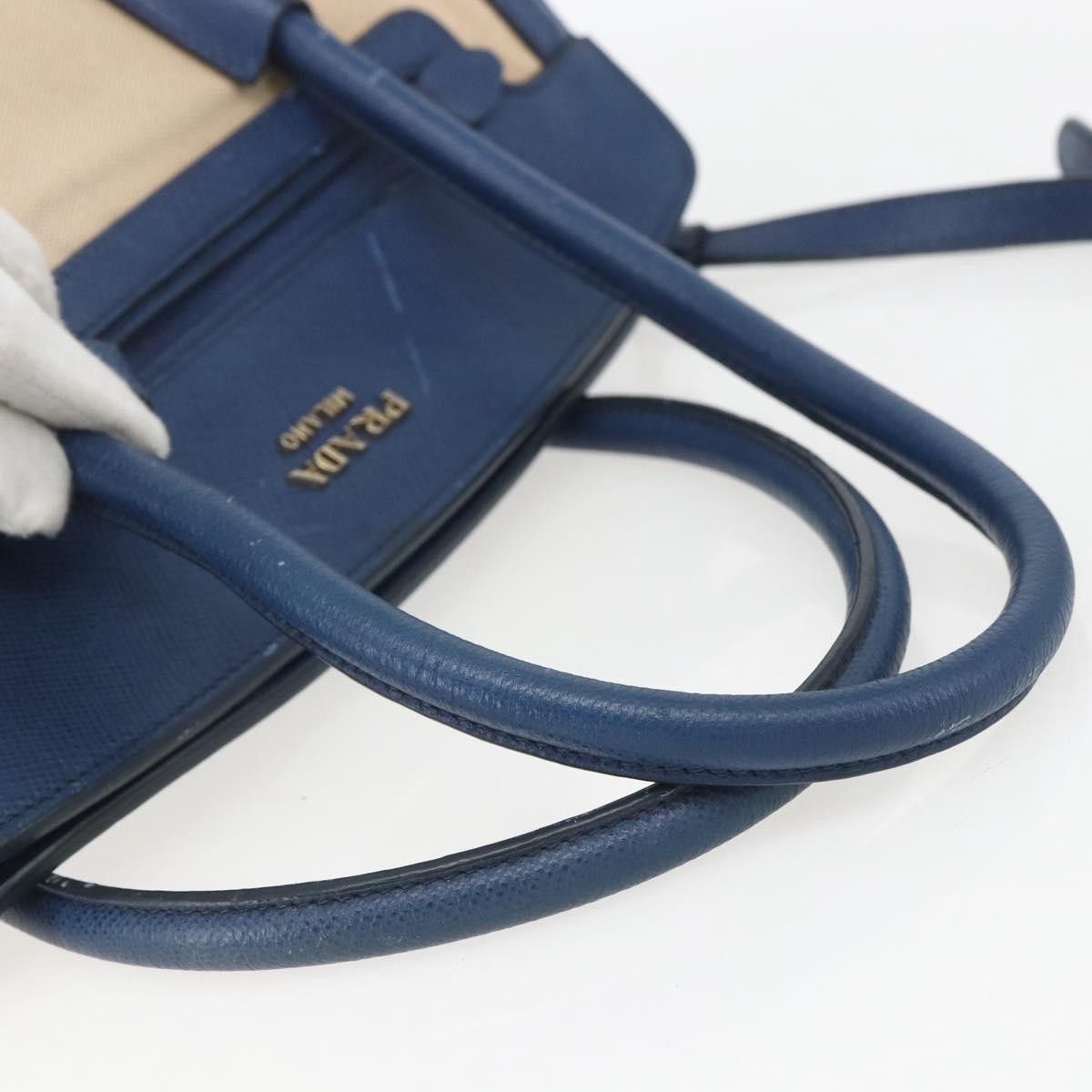 Prada Prada Cuir Frame Convertible Tote Canvas and Saffiano Leather Size ONE SIZE - 17 Thumbnail