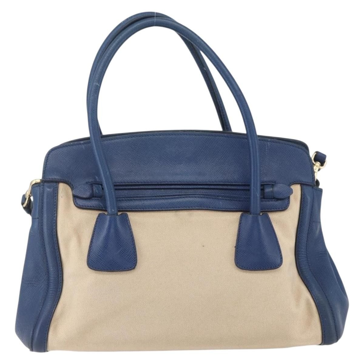 Prada Prada Cuir Frame Convertible Tote Canvas and Saffiano Leather Size ONE SIZE - 2 Thumbnail
