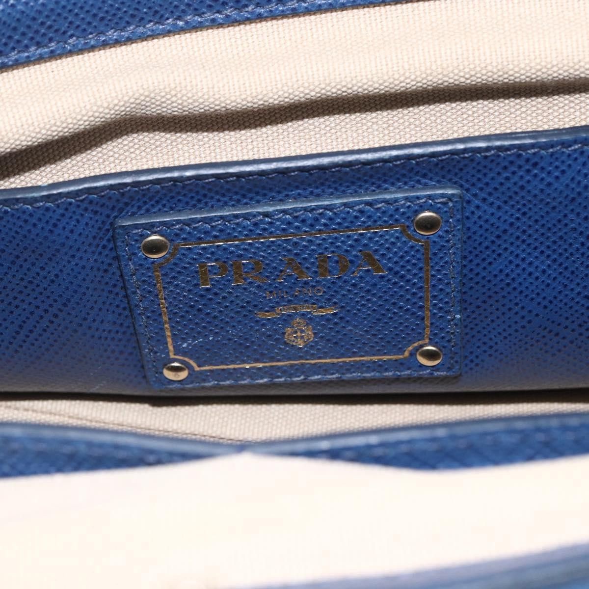 Prada Prada Cuir Frame Convertible Tote Canvas and Saffiano Leather Size ONE SIZE - 6 Thumbnail