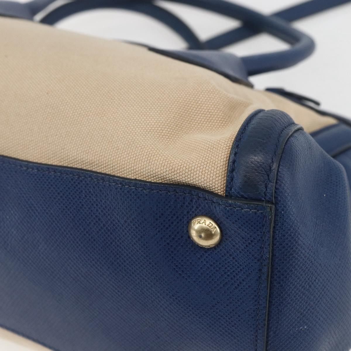 Prada Prada Cuir Frame Convertible Tote Canvas and Saffiano Leather Size ONE SIZE - 10 Thumbnail