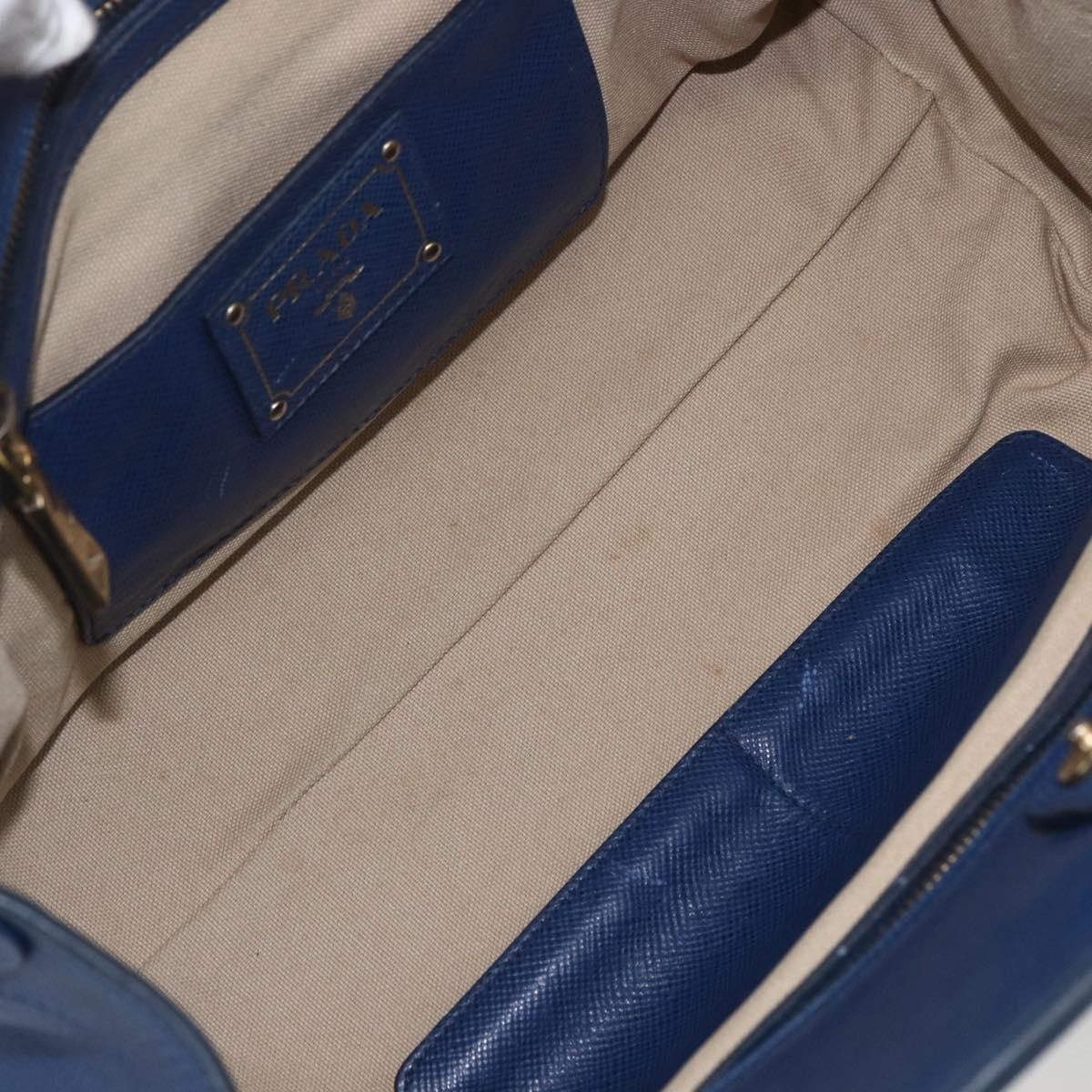 Prada Prada Cuir Frame Convertible Tote Canvas and Saffiano Leather Size ONE SIZE - 5 Thumbnail