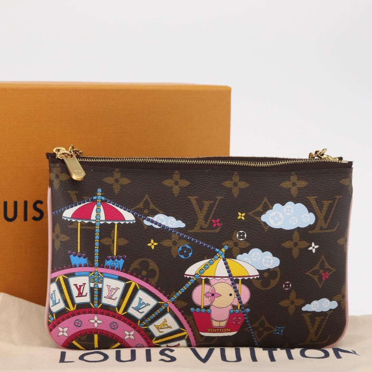 Louis Vuitton Louis Vuitton Double Zip Pochette Limited Edition Vivienne Xmas Monogram Canvas Size ONE SIZE - 14 Thumbnail