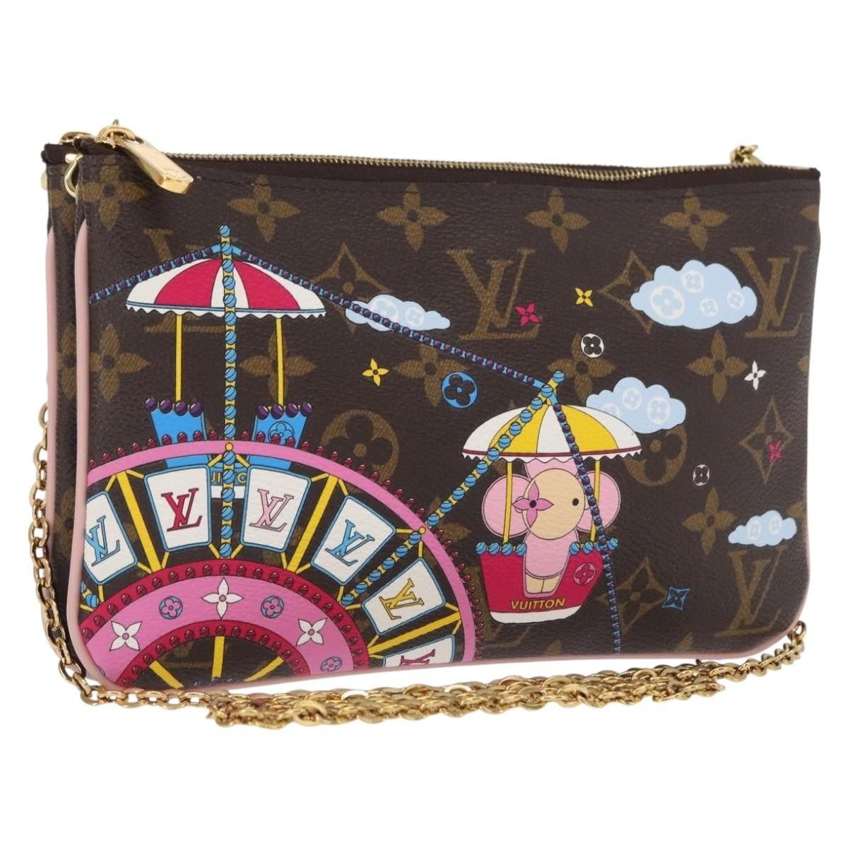Louis Vuitton Louis Vuitton Double Zip Pochette Limited Edition Vivienne Xmas Monogram Canvas Size ONE SIZE - 19 Thumbnail