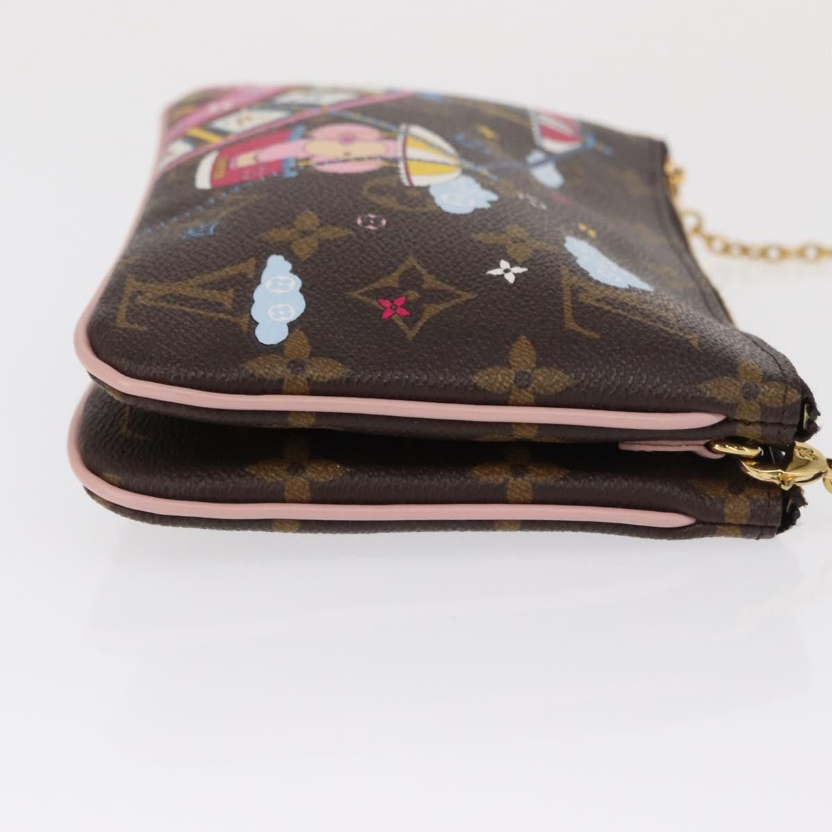 Louis Vuitton Louis Vuitton Double Zip Pochette Limited Edition Vivienne Xmas Monogram Canvas Size ONE SIZE - 3 Thumbnail
