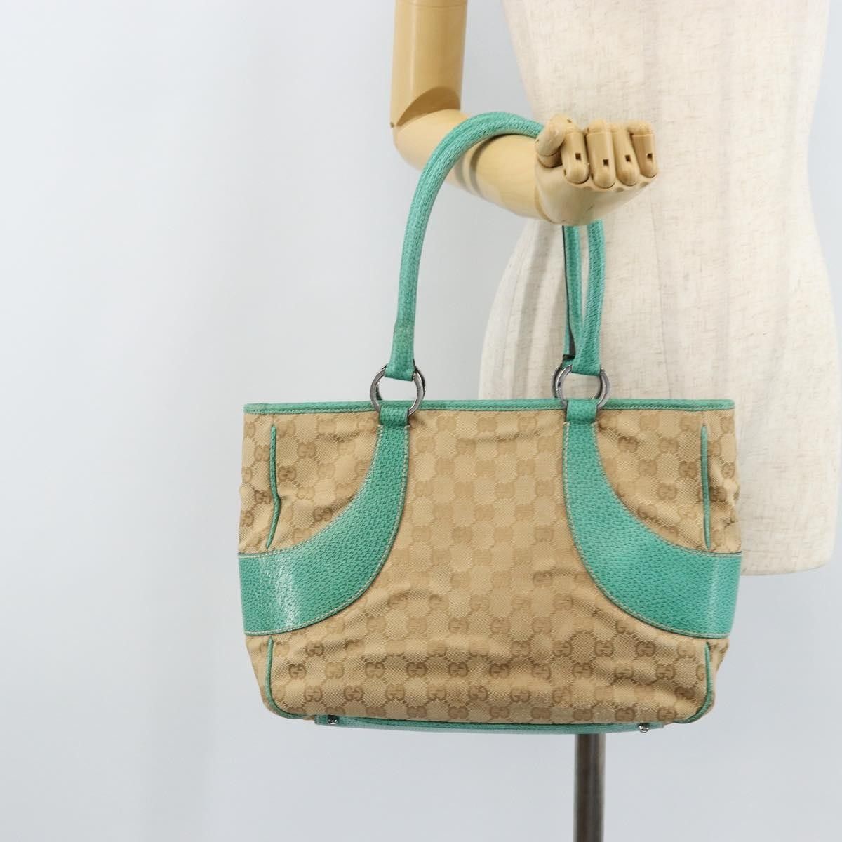 Gucci Gucci Vintage Ring Tote GG Canvas with Leather Size ONE SIZE - 14 Thumbnail