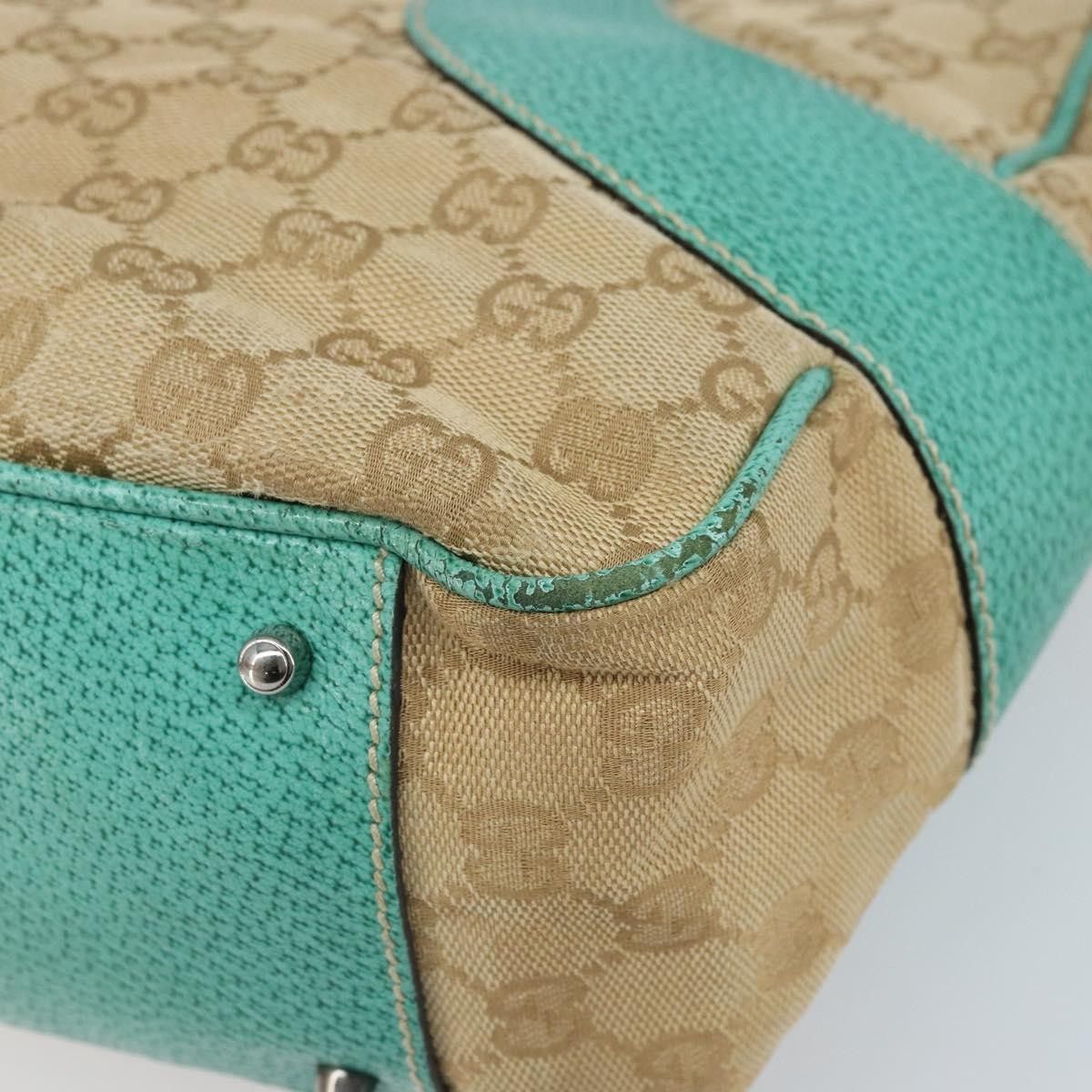 Gucci Gucci Vintage Ring Tote GG Canvas with Leather Size ONE SIZE - 10 Thumbnail