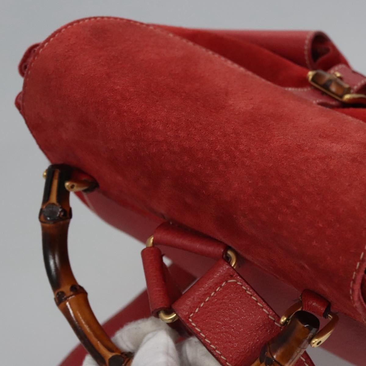 Gucci Gucci Vintage Bamboo Suede and Leather Size ONE SIZE - 14 Thumbnail
