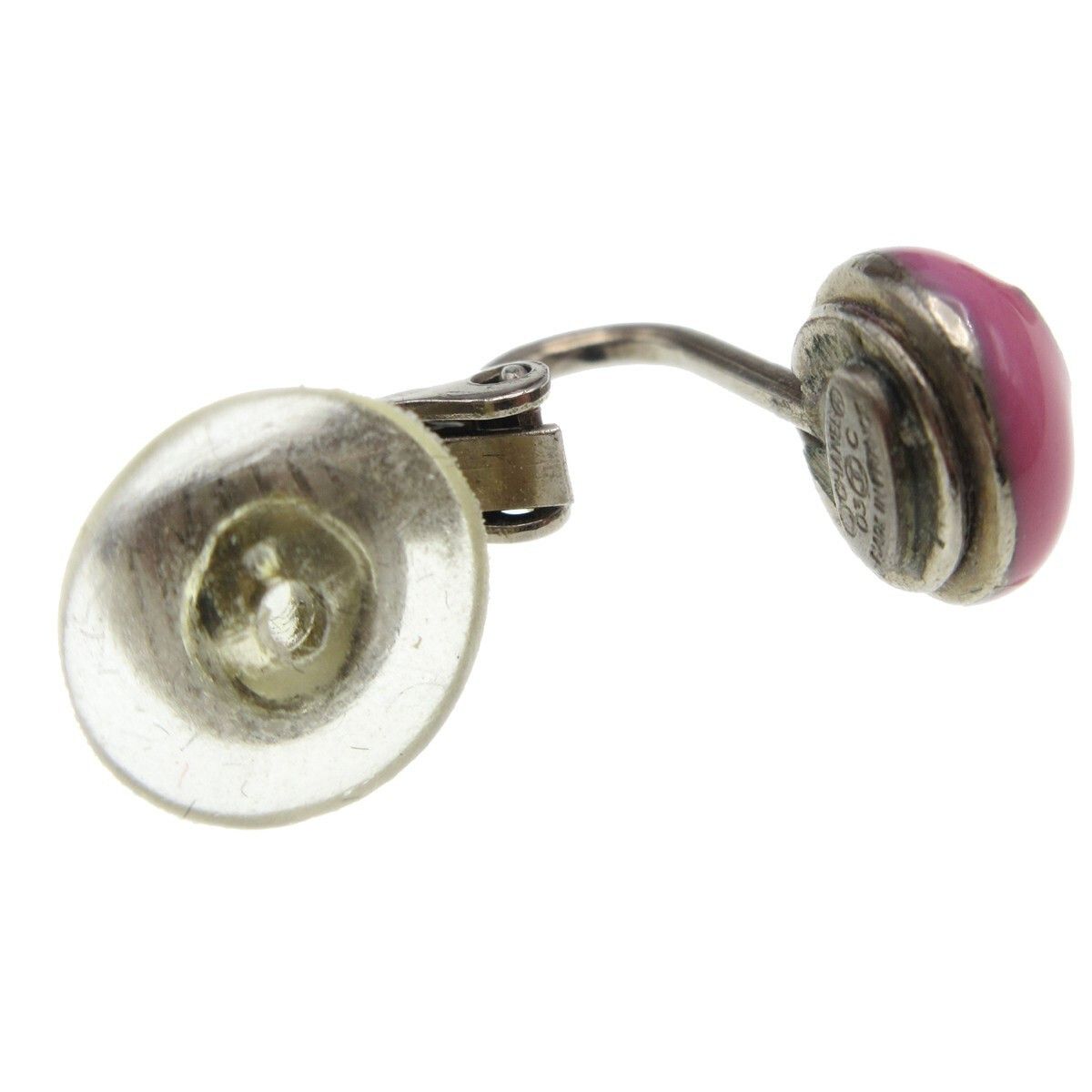 Chanel Chanel CC Round Clip-On Enamel with Metal Size ONE SIZE - 4 Thumbnail