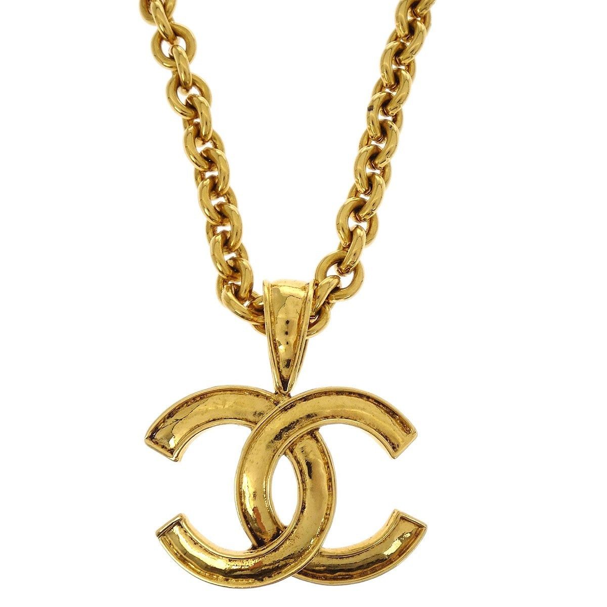 Chanel Chanel Vintage CC Pendent Necklace Plated Metal Size ONE SIZE - 2 Thumbnail