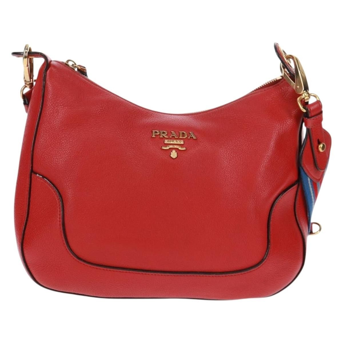 Prada Prada Striped Strap Zip Hobo Vitello Daino Size ONE SIZE - 16 Thumbnail