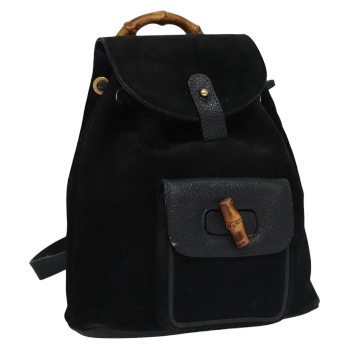 Gucci Gucci Gucci bamboo backpack daim Size ONE SIZE - 13 Thumbnail