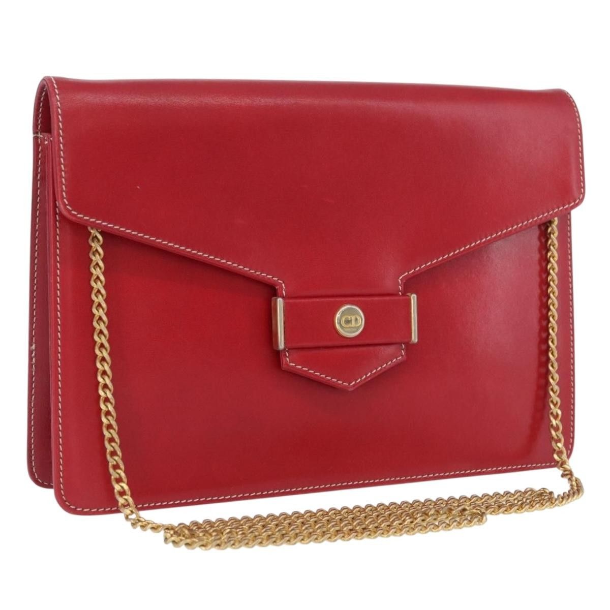 Dior Christian Dior Vintage CD Chain Flap Shoulder Bag Leather Size ONE SIZE - 19 Thumbnail